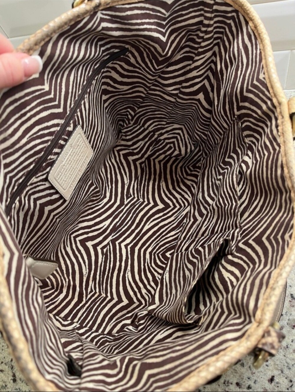 Coach Natalie Python & Raffa Tote - Picture 12 of 16